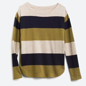 Women's Color Blocked Curved Hem Pullover Size M EUC